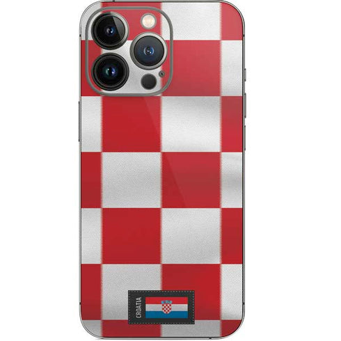 Croatia Soccer Flag iPhone 14 Pro Skin
